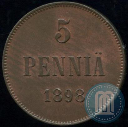 Фото 5 пенни 1898 года  