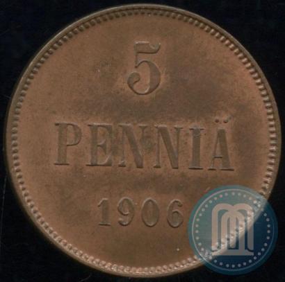Picture 5 pennia 1906 year  