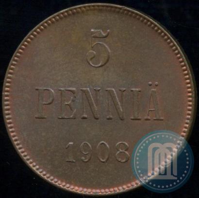 Фото 5 пенни 1908 года  