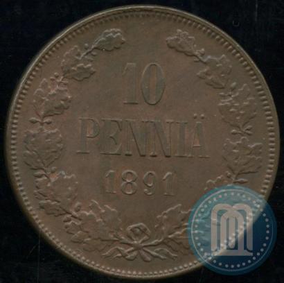 Picture 10 pennia 1891 year  