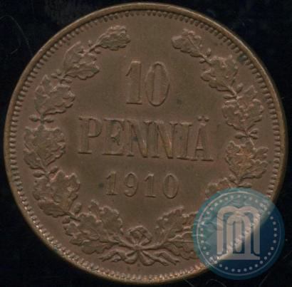 Picture 10 pennia 1910 year  
