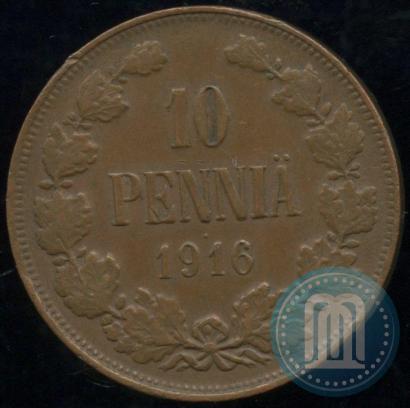 Picture 10 pennia 1916 year  