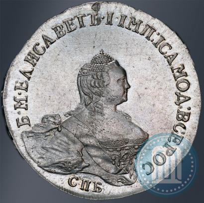 Фото Полтина 1754 года СПБ-IМ "Портрет работы Бенджамина Скотта"