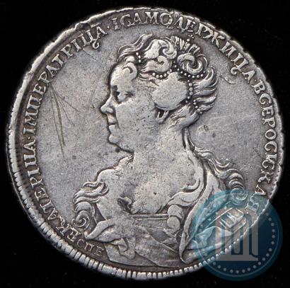 Фото 1 рубль 1725 года СПБ "Петербургский тип, портрет влево"