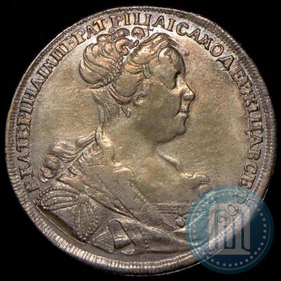 Picture 1 rouble 1727 year СПБ "Petersburg type, portrait turned to the right"