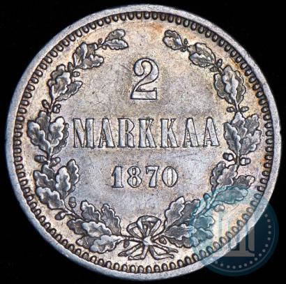 Picture 2 markkaa 1870 year S 