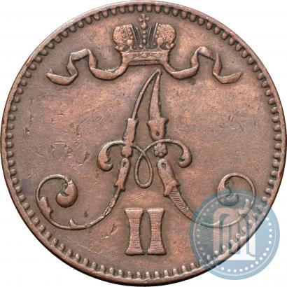Picture 5 pennia 1867 year  