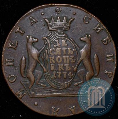 Picture 10 kopecks 1774 year КМ 
