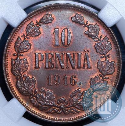 Фото 10 пенни 1916 года  