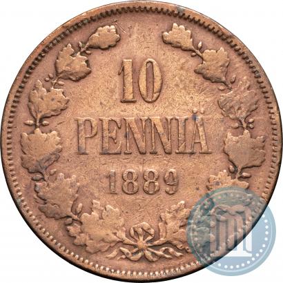 Picture 10 pennia 1889 year  