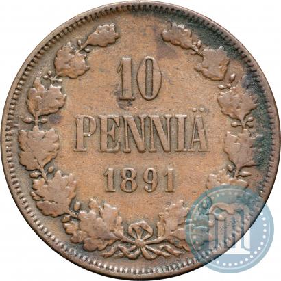 Picture 10 pennia 1891 year  