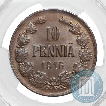Фото 10 пенни 1916 года  