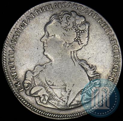 Фото 1 рубль 1725 года СПБ "Петербургский тип, портрет влево"