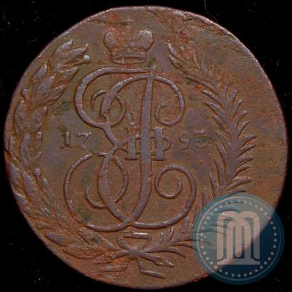 Picture 2 kopecks 1793 year ЕМ "Paul's restrike"