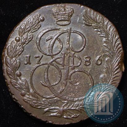 Picture 5 kopecks 1786 year ЕМ 