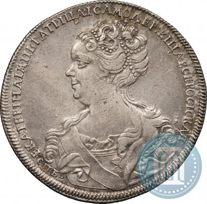 Picture 1 rouble 1725 year СПБ "Petersburg type, portrait turned to the left"