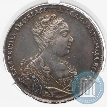 Picture 1 rouble 1726 year  "Moscow type, portrait turned to the right"