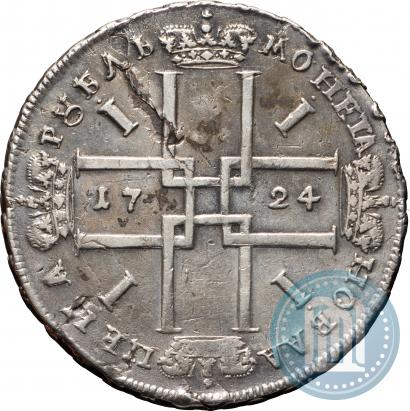 Фото 1 рубль 1724 года  "Портрет в античных доспехах"