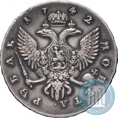 Фото 1 рубль 1742 года СПБ 