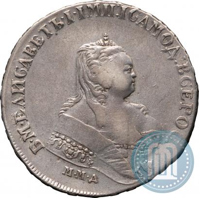 Фото 1 рубль 1744 года ММД 