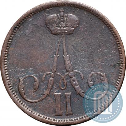 Picture 1 kopeck 1864 year ВМ 
