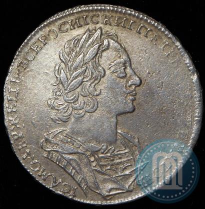 Фото 1 рубль 1724 года  "Портрет в античных доспехах"