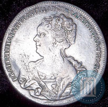 Picture 1 rouble 1725 year СПБ "Petersburg type, portrait turned to the left"