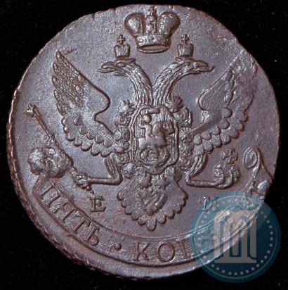 Picture 5 kopecks 1793 year ЕМ 
