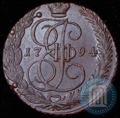 Picture 5 kopecks 1794 year ЕМ 