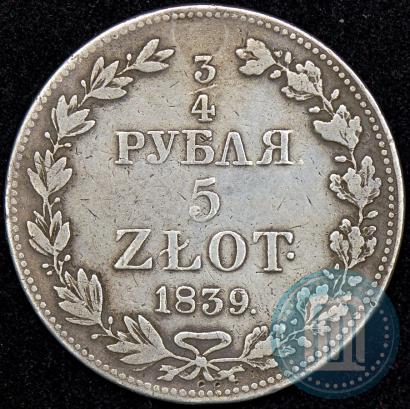 Picture 3/4 roubles - 5 złotych 1840 year MW 