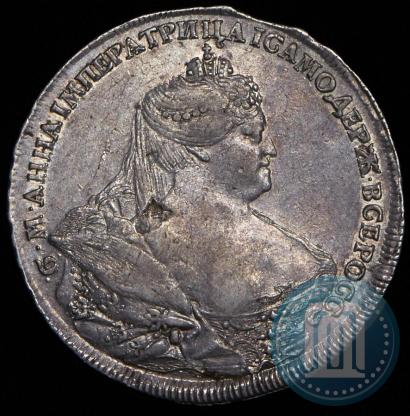Picture 1 rouble 1737 year  "Portrait by Gedlinger"