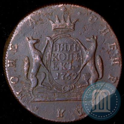 Фото 5 копеек 1769 года КМ 