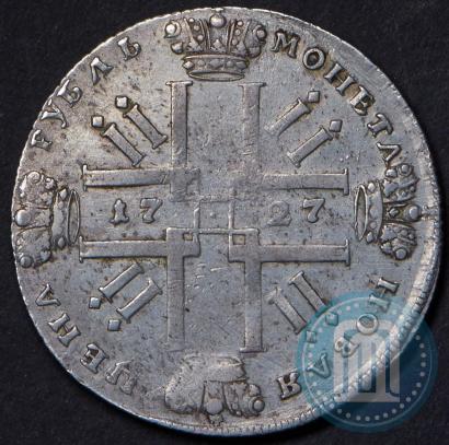 Фото 1 рубль 1727 года СПБ "Петербургский тип"