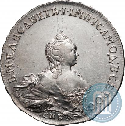 Picture 1 rouble 1754 year СПБ-ЯI "Portrait by Benjamin Scott"