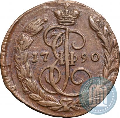 Picture 1 kopeck 1790 year ЕМ 