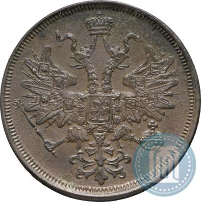 Picture 5 kopecks 1866 year ЕМ 