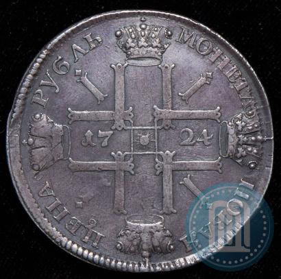 Фото 1 рубль 1724 года СПБ "Солнечный, в латах"