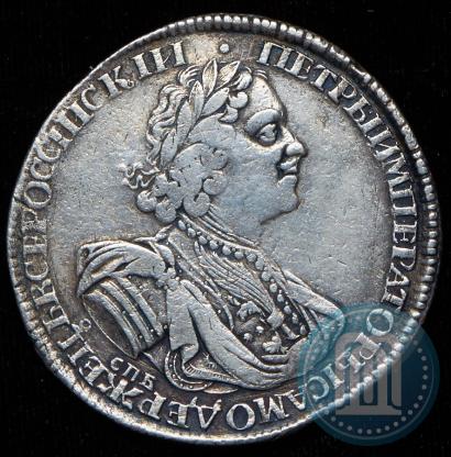 Picture 1 rouble 1724 year СПБ "Sun rouble, portrait in armour"