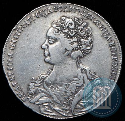 Фото 1 рубль 1725 года  "Московский тип, портрет влево"