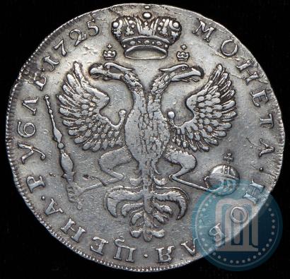Фото 1 рубль 1725 года  "Московский тип, портрет влево"