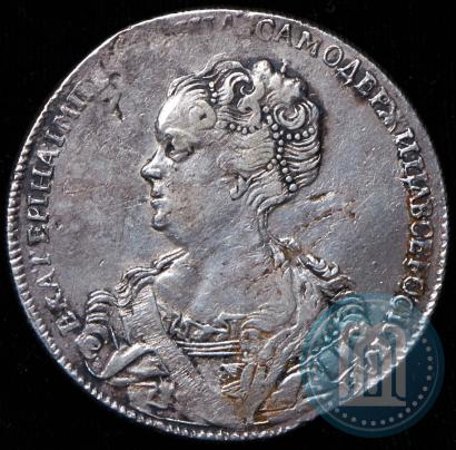 Picture 1 rouble 1725 year СПБ "Petersburg type, portrait turned to the left"