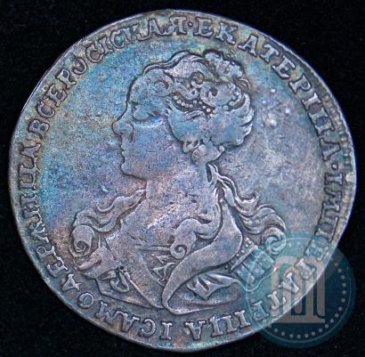 Фото Полтина 1726 года  "Московский тип, портрет влево"