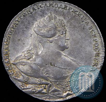 Фото 1 рубль 1737 года  "Московский тип"