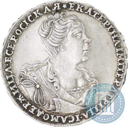 Фото Полтина 1726 года  "Московский тип, портрет вправо"