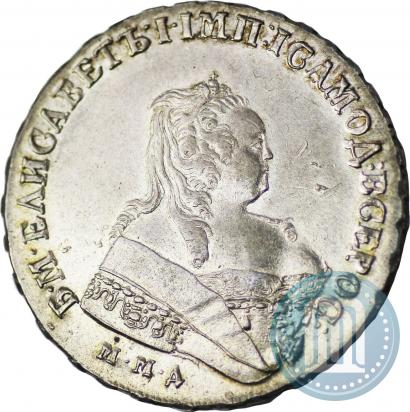Фото 1 рубль 1749 года ММД 