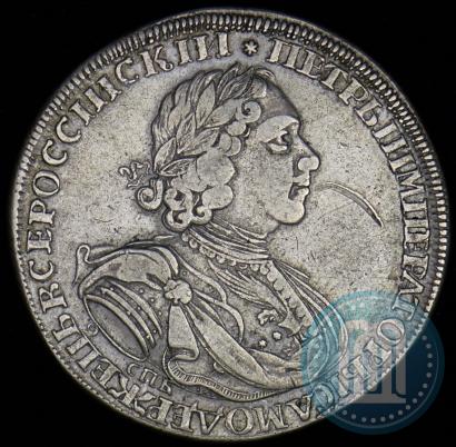 Фото 1 рубль 1724 года СПБ "Солнечный, в латах"