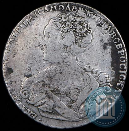 Фото 1 рубль 1725 года СПБ "Петербургский тип, портрет влево"