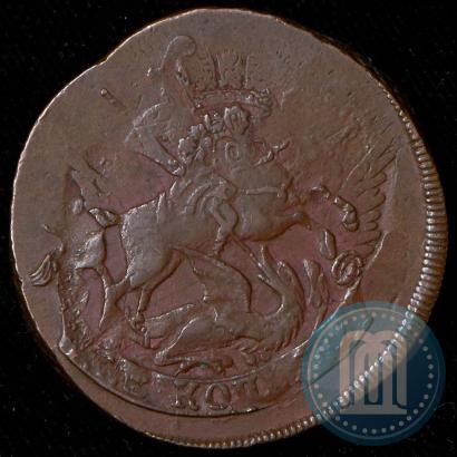 Фото 2 копейки 1757 года  "Номинал под Св. Георгием"