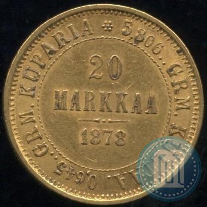 Picture 20 markkaa 1878 year S 