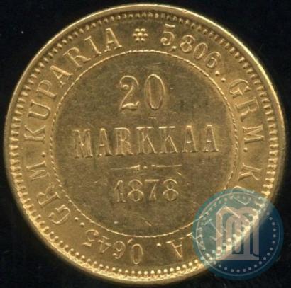 Picture 20 markkaa 1878 year S 